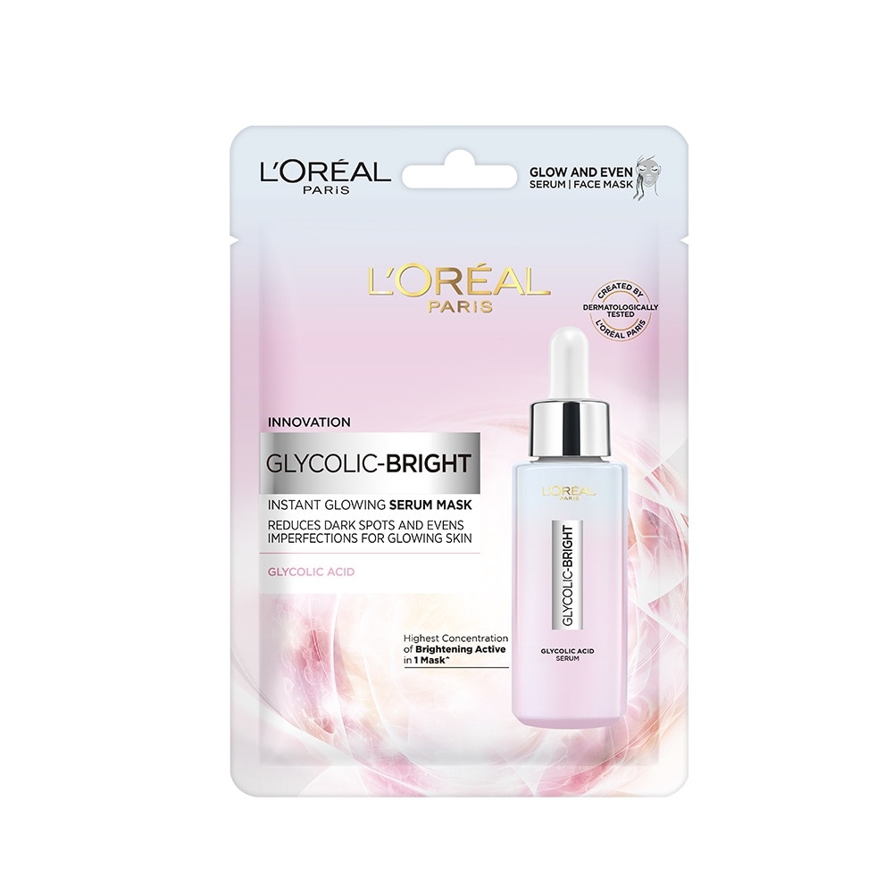 Mặt Nạ L'oreal Glycolic Bright Dưỡng Chất Sáng Da Instant Glowing Serum Mask 22g