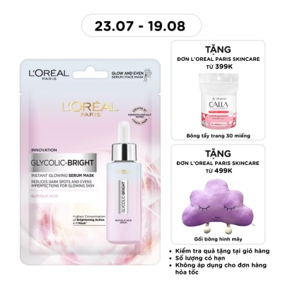 L'OREAL PARIS - Mặt Nạ L'oreal Glycolic Bright Dưỡng Chất Sáng Da Instant Glowing Serum Mask 22g image