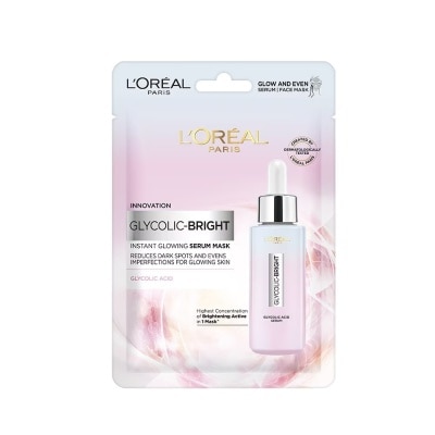 L'OREAL PARIS Mặt Nạ L'oreal Glycolic Bright Dưỡng Chất Sáng Da Instant Glowing Serum Mask 22g