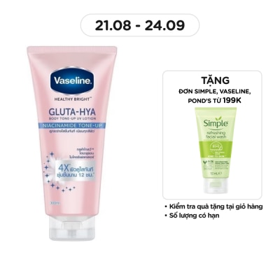 VASELINE Healthy Bright Gluta-Hya Body Tone Up UV Lotion 300ml