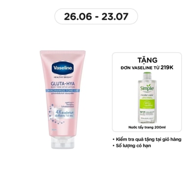 VASELINE Sữa Dưỡng Thể Vaseline Healthy Bright Gluta-Hya Nâng Tông Tức Thì 300ml