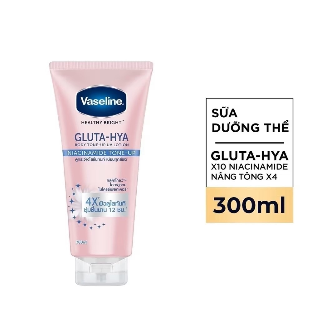 Sữa Dưỡng Thể Vaseline Healthy Bright Gluta-Hya Nâng Tông Tức Thì 300ml