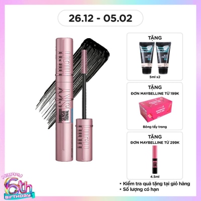 MAYBELLINE NEW YORK Mascara Maybelline Lash Sensational Sky High Mi Dài, Cong, Dày Hoàn Hảo 6ml .# 802 Very Black