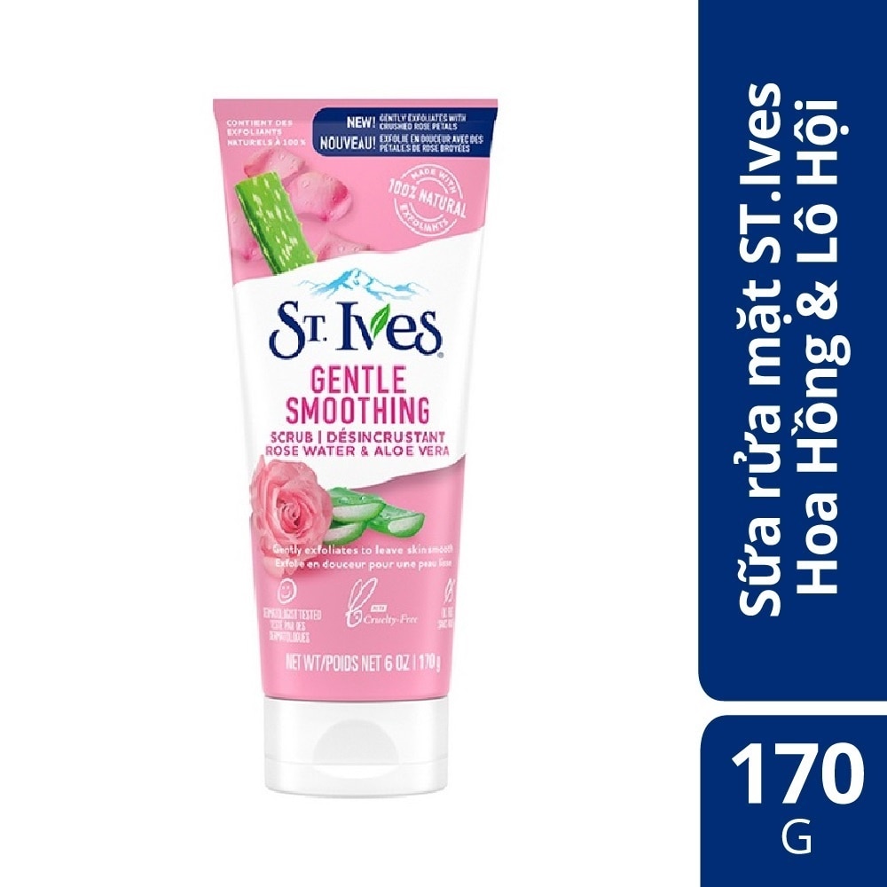 Gentle Smoothing Rose Water And Aloe Vera Scrub 170g