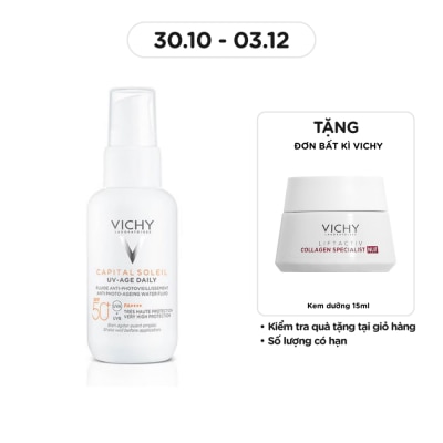 VICHY Gel Chống Nắng Vichy Ngừa Thâm Nám SPF50 Anti Photo-Ageing Gel Cream 40ml