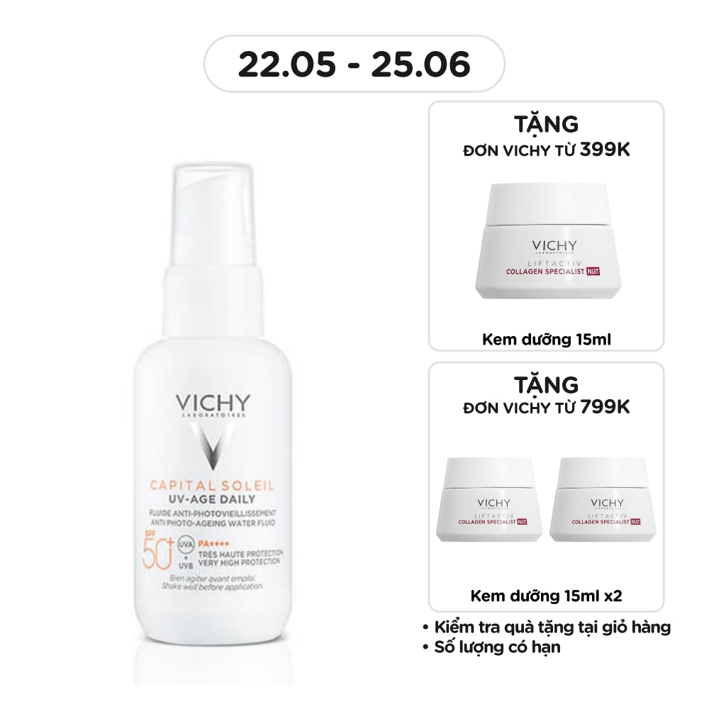 Gel Chống Nắng Vichy Ngừa Thâm Nám SPF50 Anti Photo-Ageing Gel Cream 40ml