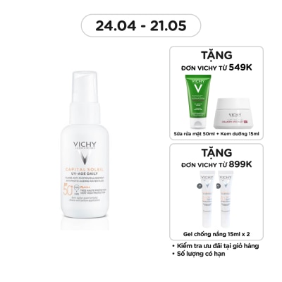 VICHY Gel Chống Nắng Vichy Ngừa Thâm Nám SPF50 Anti Photo-Ageing Gel Cream 40ml