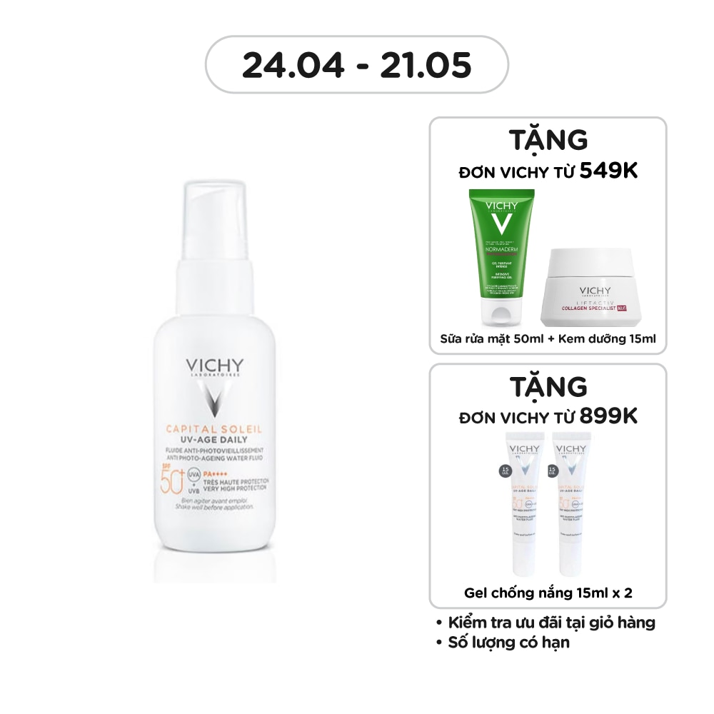 Gel Chống Nắng Vichy Ngừa Thâm Nám SPF50 Anti Photo-Ageing Gel Cream 40ml