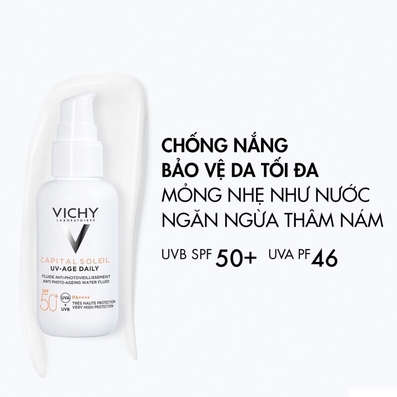 Gel Chống Nắng Vichy Ngừa Thâm Nám SPF50 Anti Photo-Ageing Gel Cream 40ml