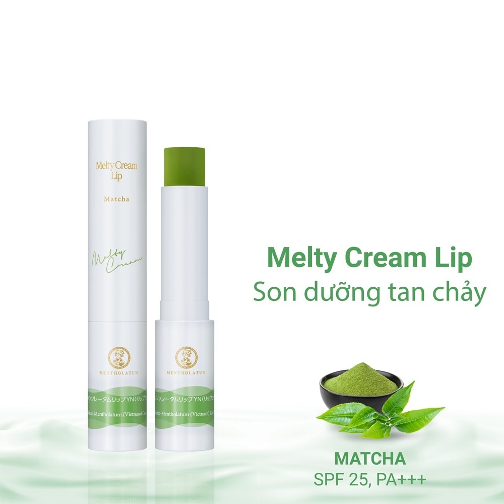 Son Dưỡng Môi Mentholatum Melty Cream Lip Matcha SPF25 PA++++ 2.4g