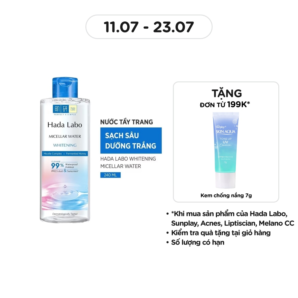 Nước Tẩy Trang Hada Labo Sạch Sâu Dưỡng Trắng Whitening 240ml
