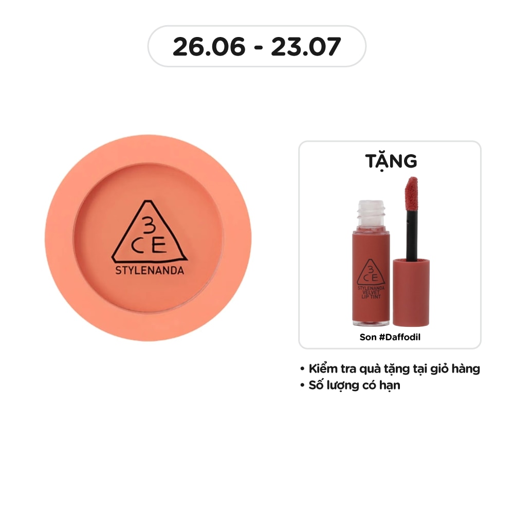 Phấn Má Hồng 3CE Face Blush 5.5g .# Soft Salmon