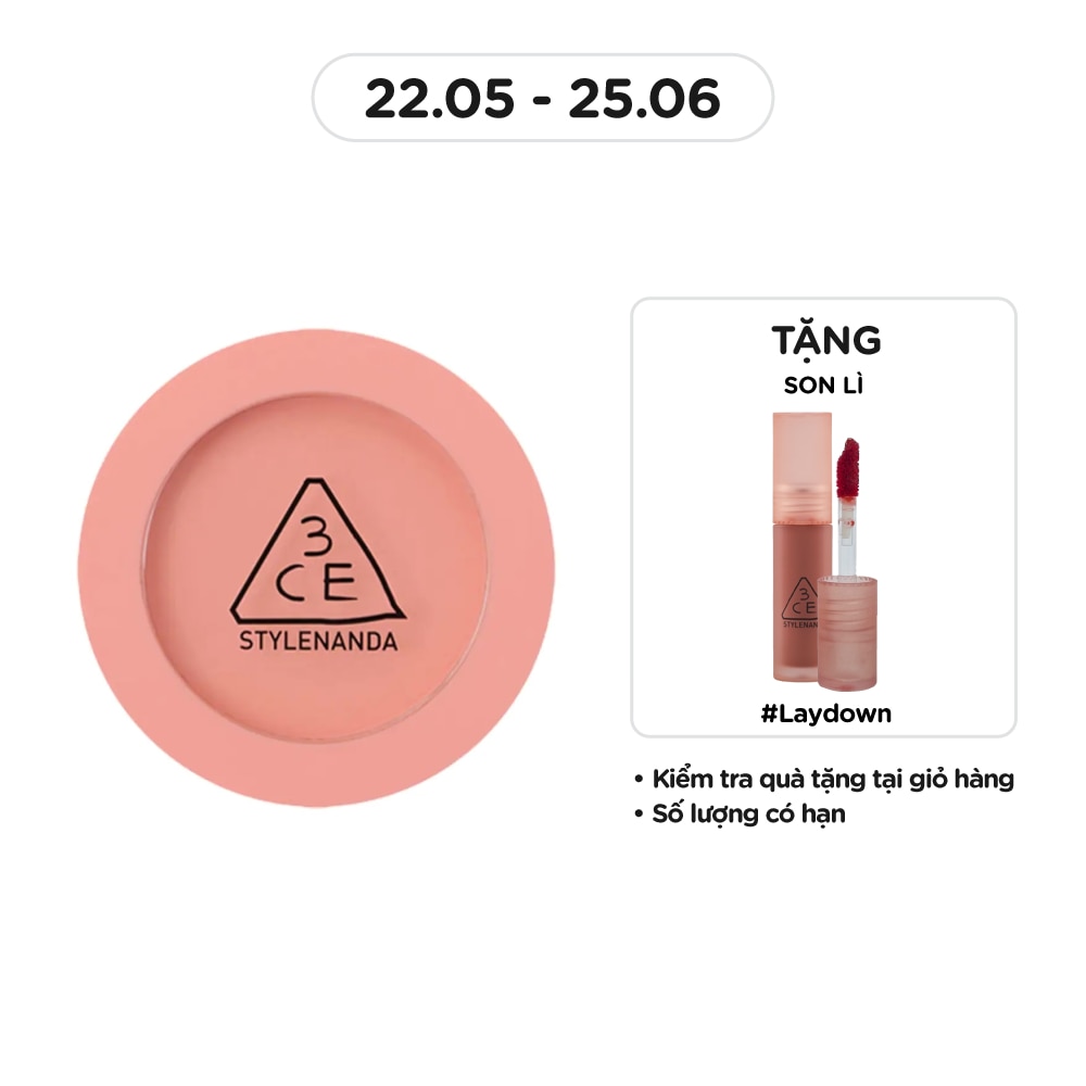 3CE Phấn Má Hồng 3CE Face Blush 5.5g .# Pure Cake