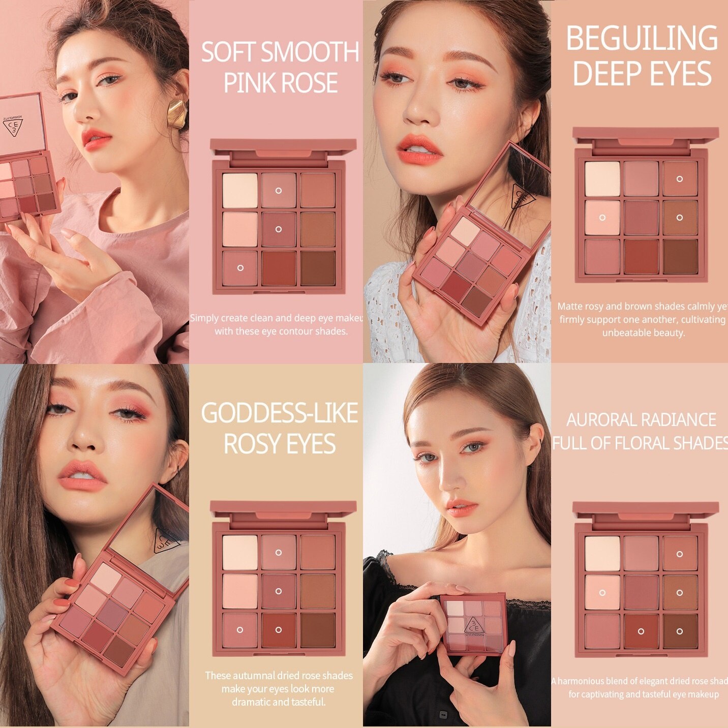 Bảng Phấn Mắt 9 Màu 3CE Multi Eye Color Palette 8.2g .#Dry Bouquet