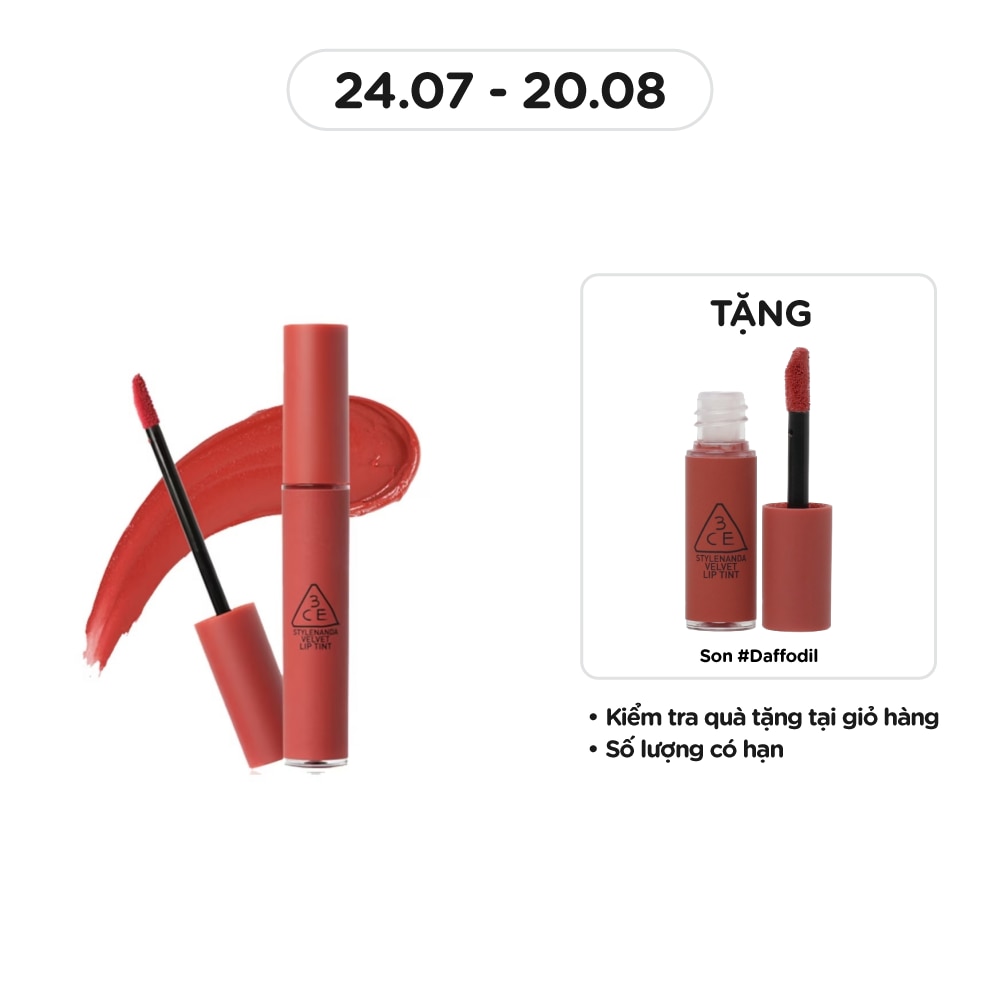 Son Kem Lì 3CE Velvet Lip Tint 4g .# Daffodil