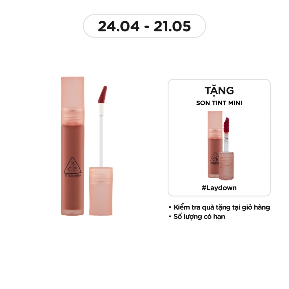 Son Kem Lì 3CE Blur Water Tint 4.6g .# Bake Beige