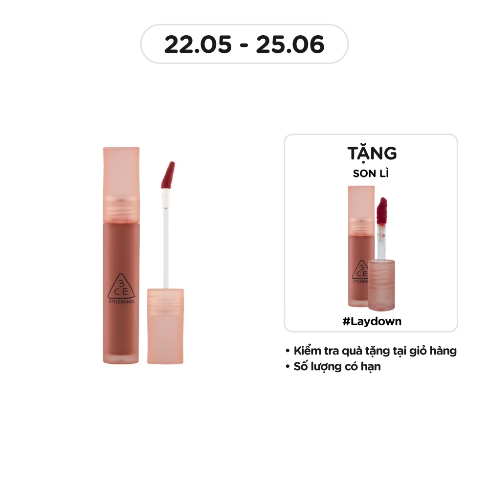 Son Kem Lì 3CE Blur Water Tint 4.6g .# Bake Beige