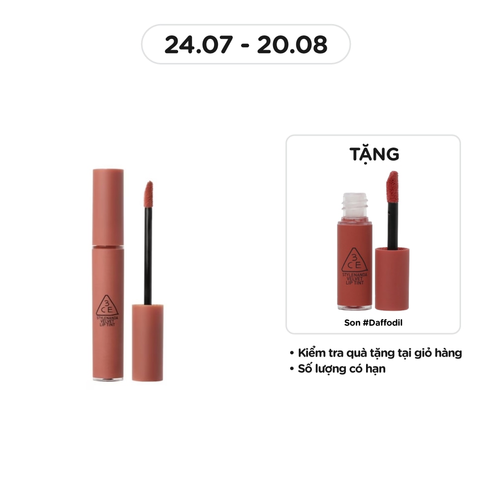 Son Kem Lì 3CE Velvet Lip Tint 4g .# Walk N Talk