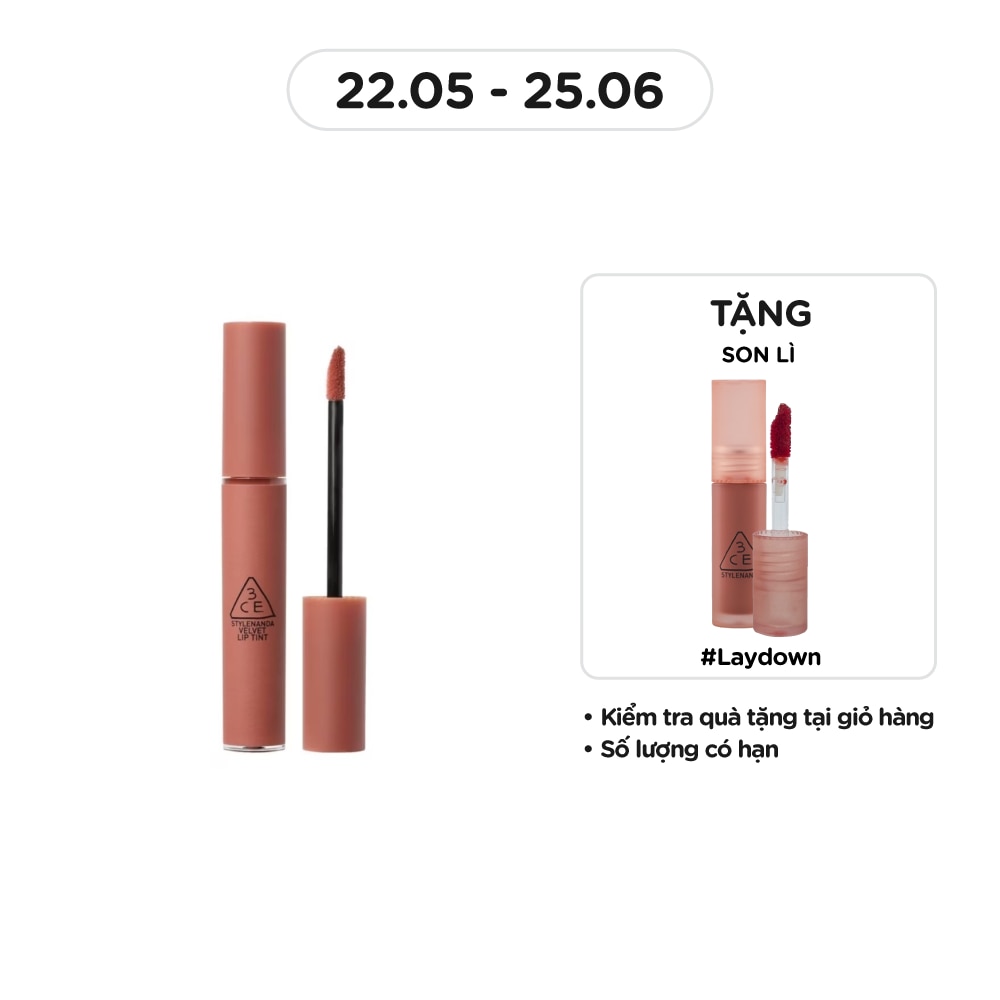 Son Kem Lì 3CE Velvet Lip Tint 4g .# Walk N Talk