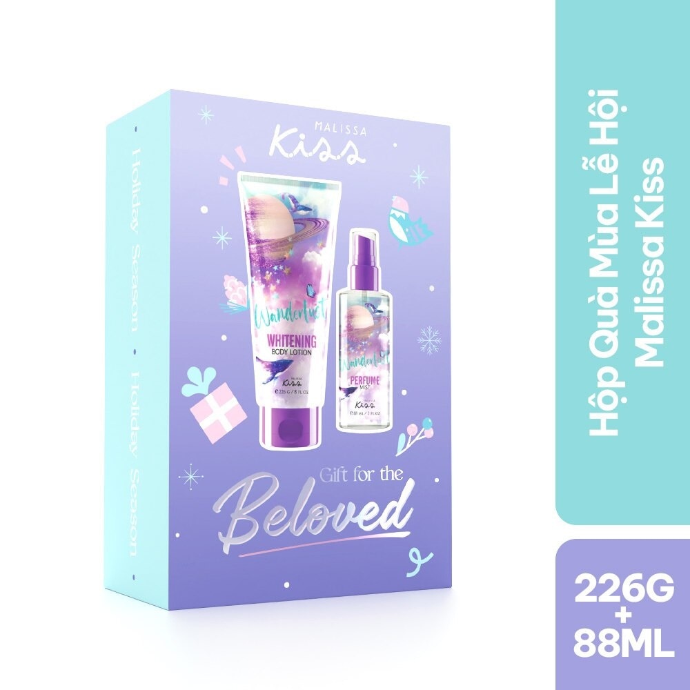 Combo Malissa Kiss Wanderlust (Whitening Body Lotion 226g + Perfume Mist 88ml)