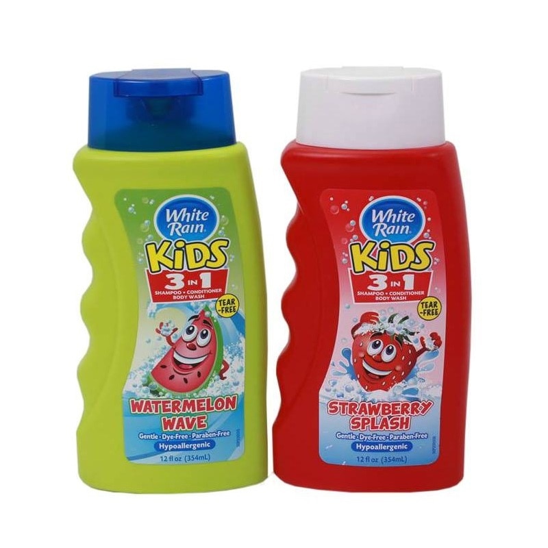 Sữa Tắm Gội White Rain Kids 3 In 1 Dành Cho Trẻ Em Hương Dâu Tây Strawberry Splash 354ml