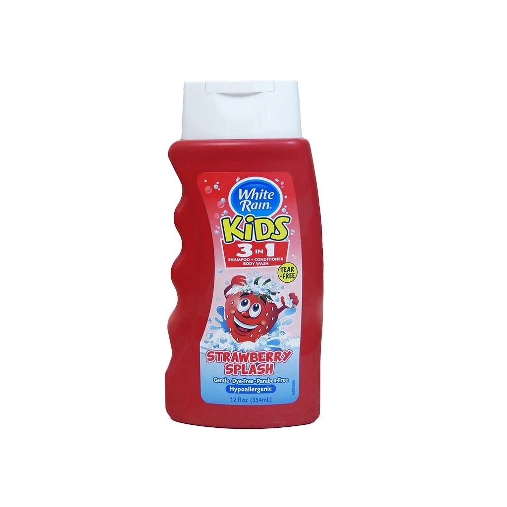 Sữa Tắm Gội White Rain Kids 3 In 1 Dành Cho Trẻ Em Hương Dâu Tây Strawberry Splash 354ml