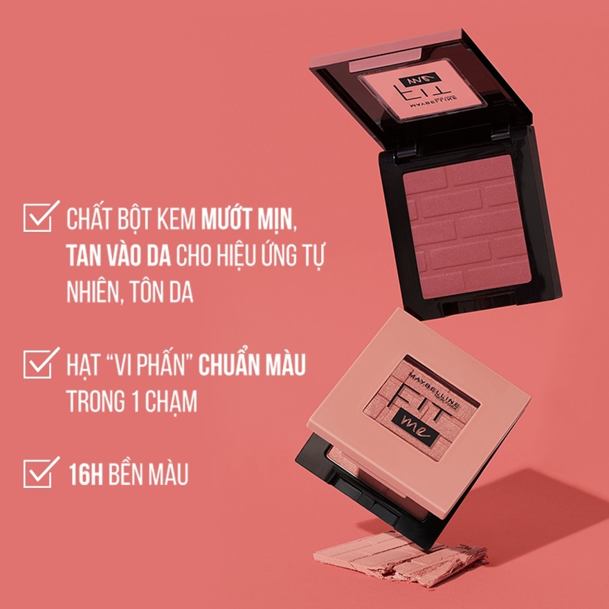 Phấn Má Hồng Maybelline Fit Me Mono Blush Mịn Mướt 16h 4.5g .# 10 Brave
