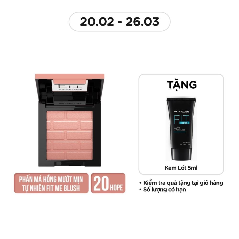 MAYBELLINE NEW YORK Phấn Má Hồng Maybelline Fit Me Mono Blush Mịn Mướt 16h 4.5g .# 20 Hopeful