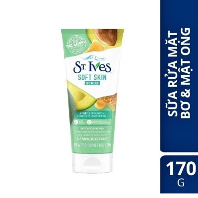 ST.IVES Sữa Rửa Mặt St.Ives Loại Bỏ Tế Bào Da Chết Chiết Xuất Bơ Và Mật Ong 170g