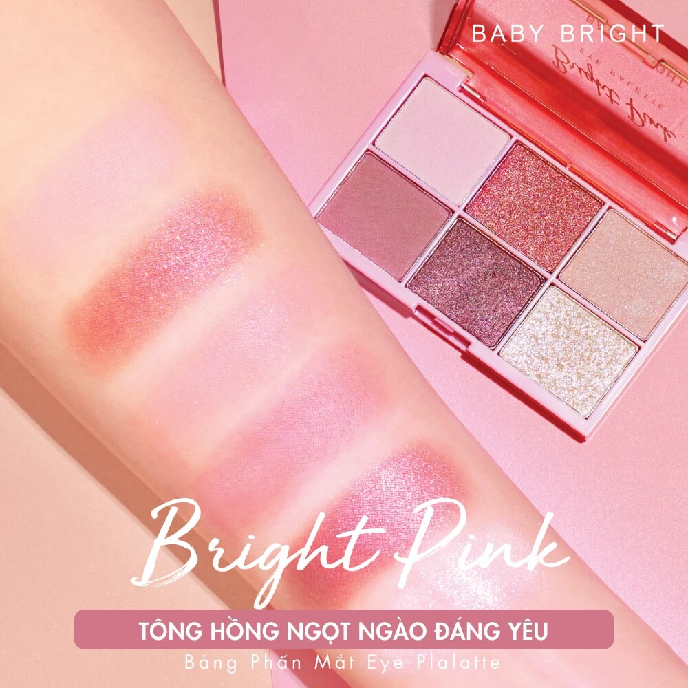 Bảng Phấn Mắt Baby Bright Eye Palette 0.7g x 6 Màu .# Bright Pink