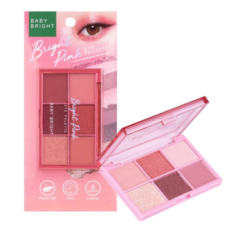 Bảng Phấn Mắt Baby Bright Eye Palette 0.7g x 6 Màu .# Bright Pink