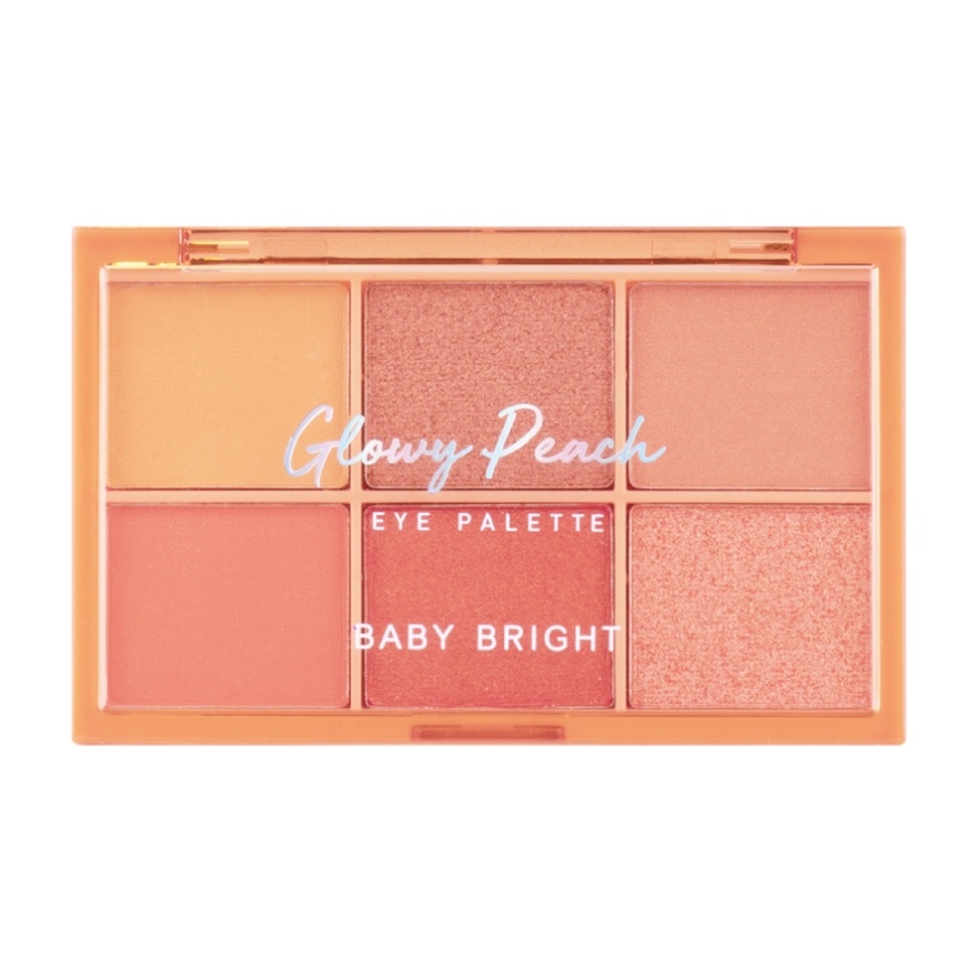 Bảng Phấn Mắt Baby Bright Eye Palette 0.7g x 6 Màu .# Glowy Peach