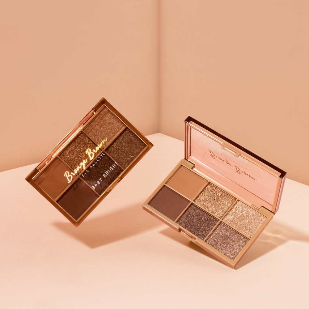 Bảng Phấn Mắt Baby Bright Eye Palette 0.7g x 6 Màu .# Bronze Brown