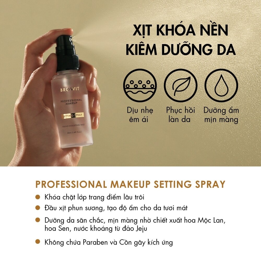 Xịt Cố Định Lớp Trang Điểm Browit Professional Makeup Setting Spray 50ml