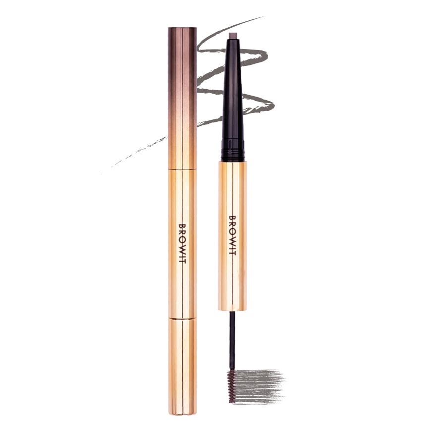 Chì Kẻ Mày Và Mascara Mày 2 Trong 1 Browit Ultra Fine Duo Eyebrow Pencil And Mascara 0.16g + 1.26g .#Ash Brown image