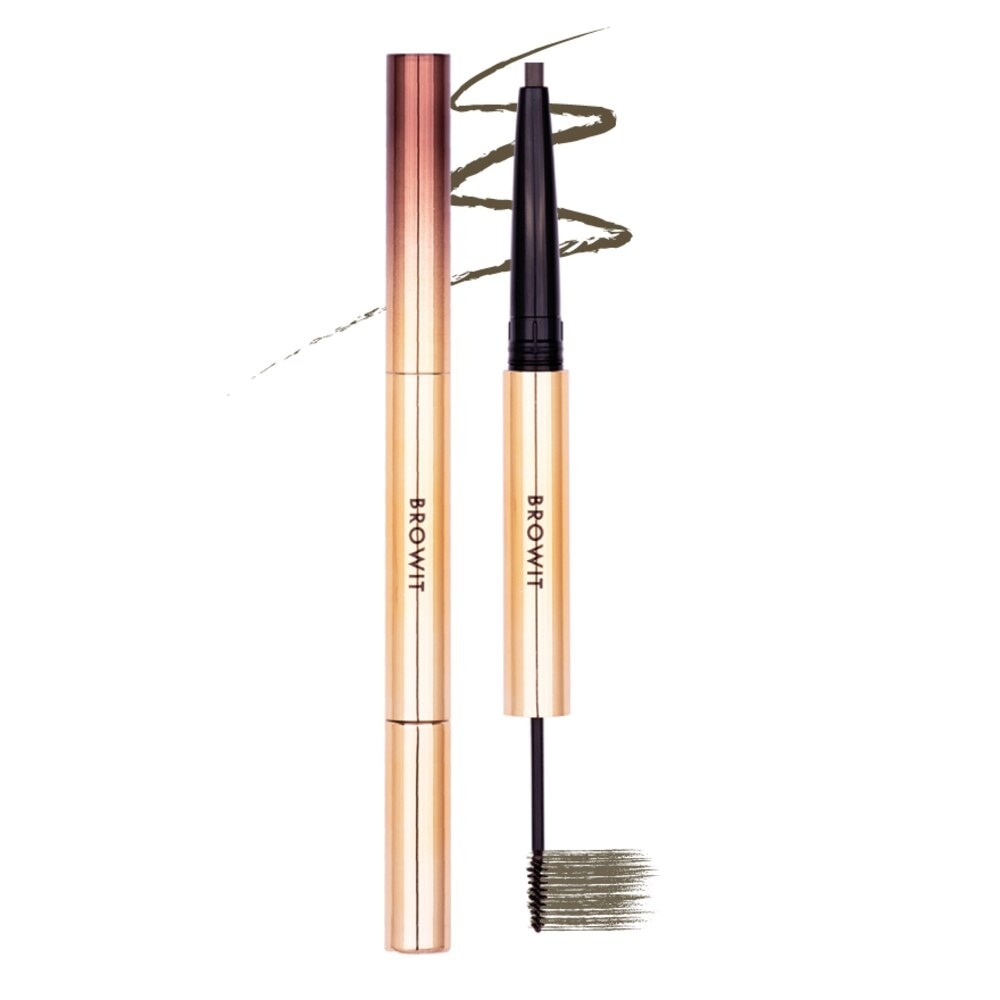 Ultra Fine Duo Eyebrow Pencil And Mascara 0.16g + 1.26g .#Dark Brown