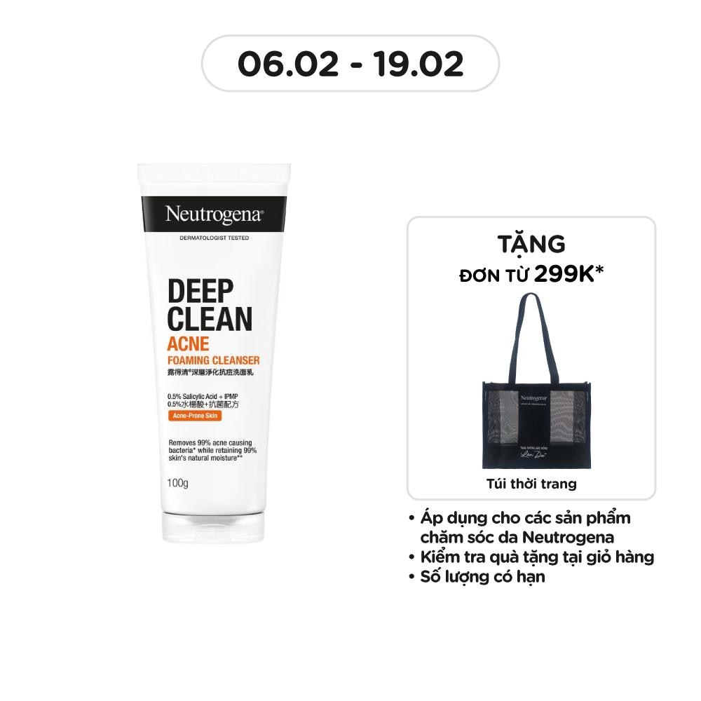 Sữa Rửa Mặt Neutrogena Ngừa Mụn Deep Clean Acne 100g