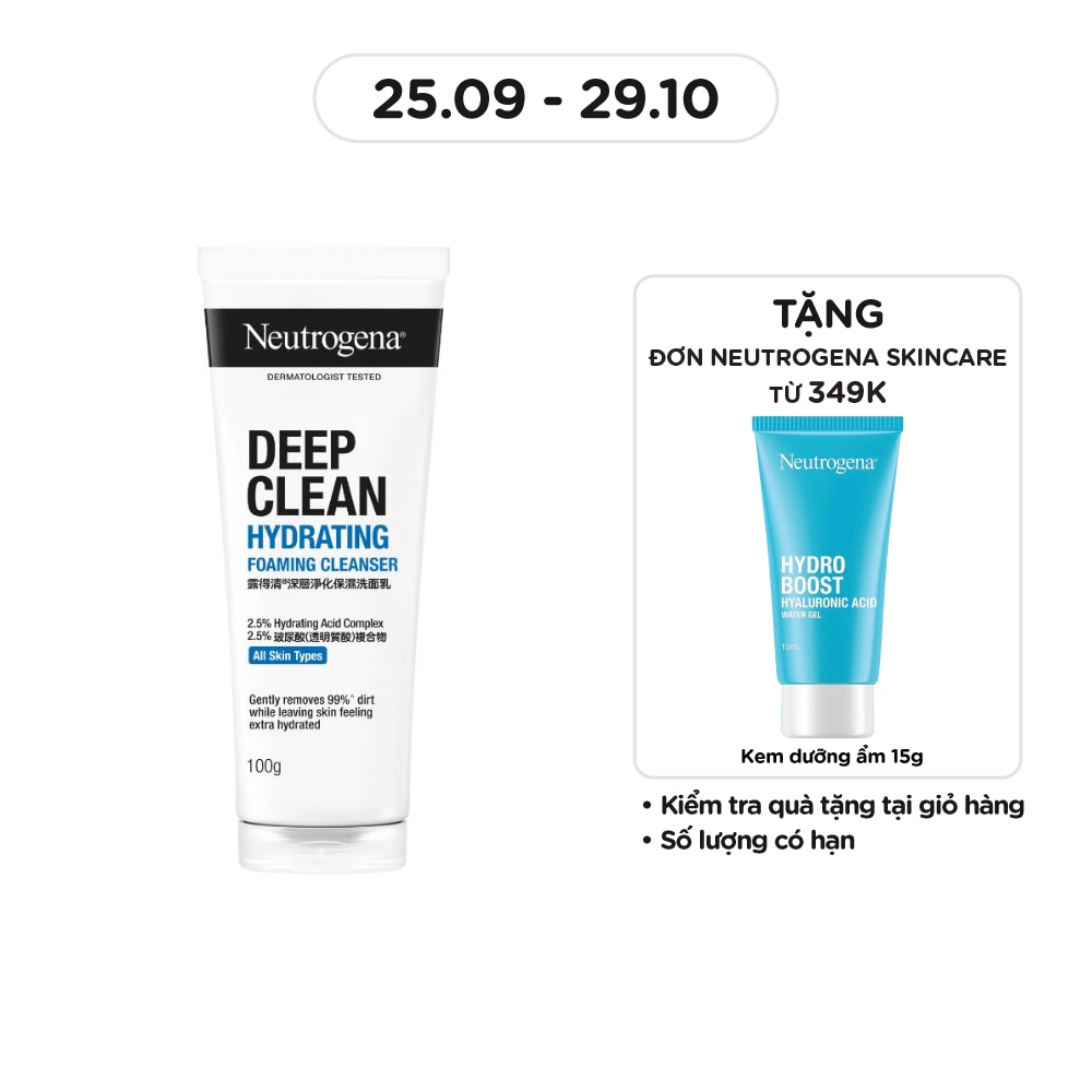 Sữa Rửa Mặt Neutrogena Dưỡng Ẩm Deep Clean Hydrating 100g