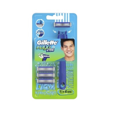 GILLETTE Dao Cạo Gillette Flexi Vibe (1 Cán Dao + 4 Lưỡi Dao)