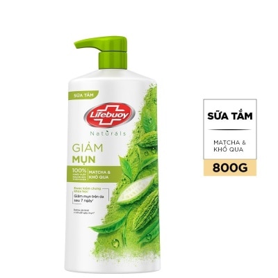 LIFEBUOY Sữa Tắm Lifebuoy Matcha & Khổ Qua Detox Da Khỏi Vi Khuẩn Gây Mụn 800g