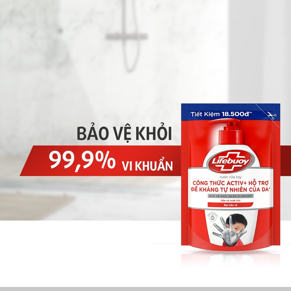 Nước Rửa Tay Lifebuoy Bảo Vệ Vượt Trội Túi 400g