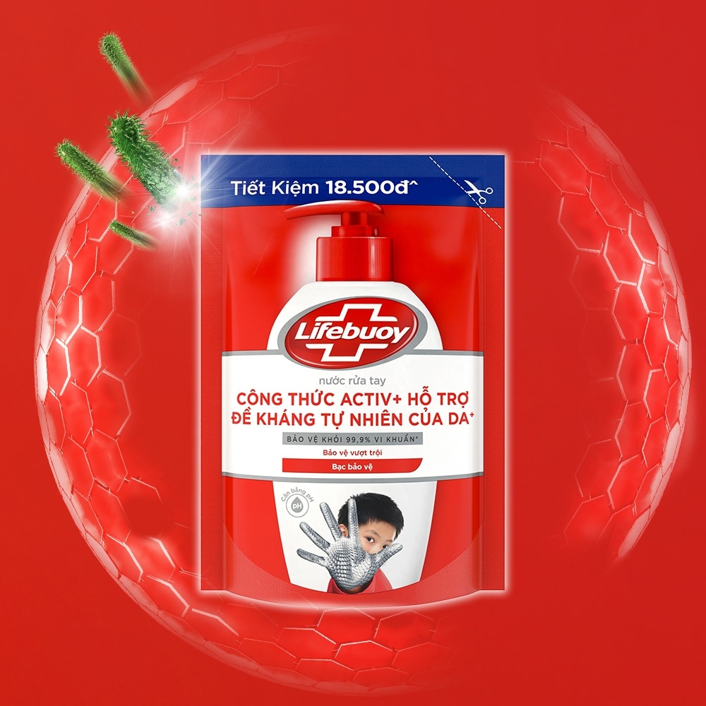 Nước Rửa Tay Lifebuoy Bảo Vệ Vượt Trội Túi 400g