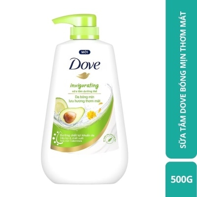 DOVE Sữa Tắm Dove Dưỡng Thể Invigorating Lưu Hương Thơm Mát Chiết Xuất Bơ & Hoa Cúc 500g