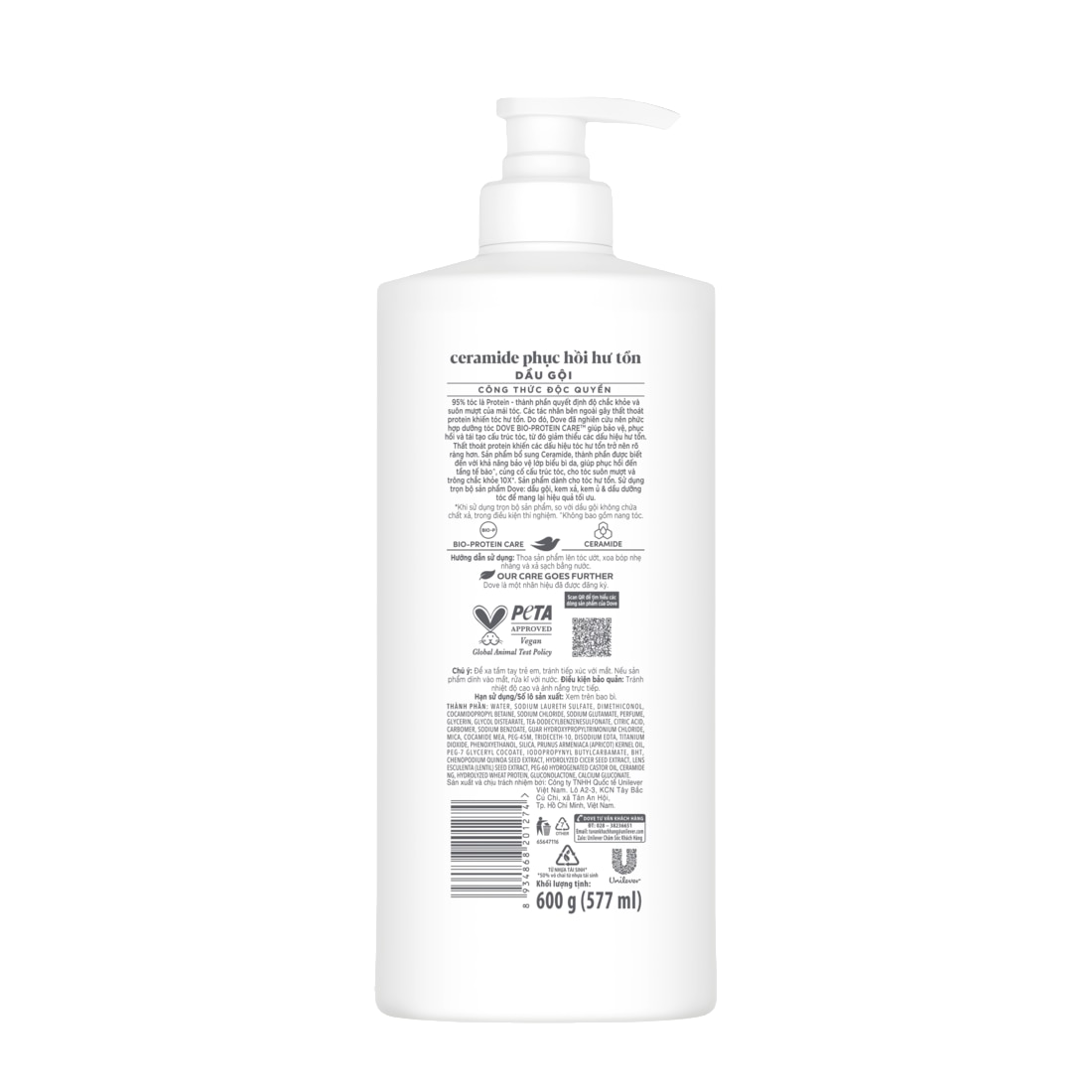 Dầu Gội Dove Phục Hồi Hư Tổn Damage Repair Shampoo 600g image