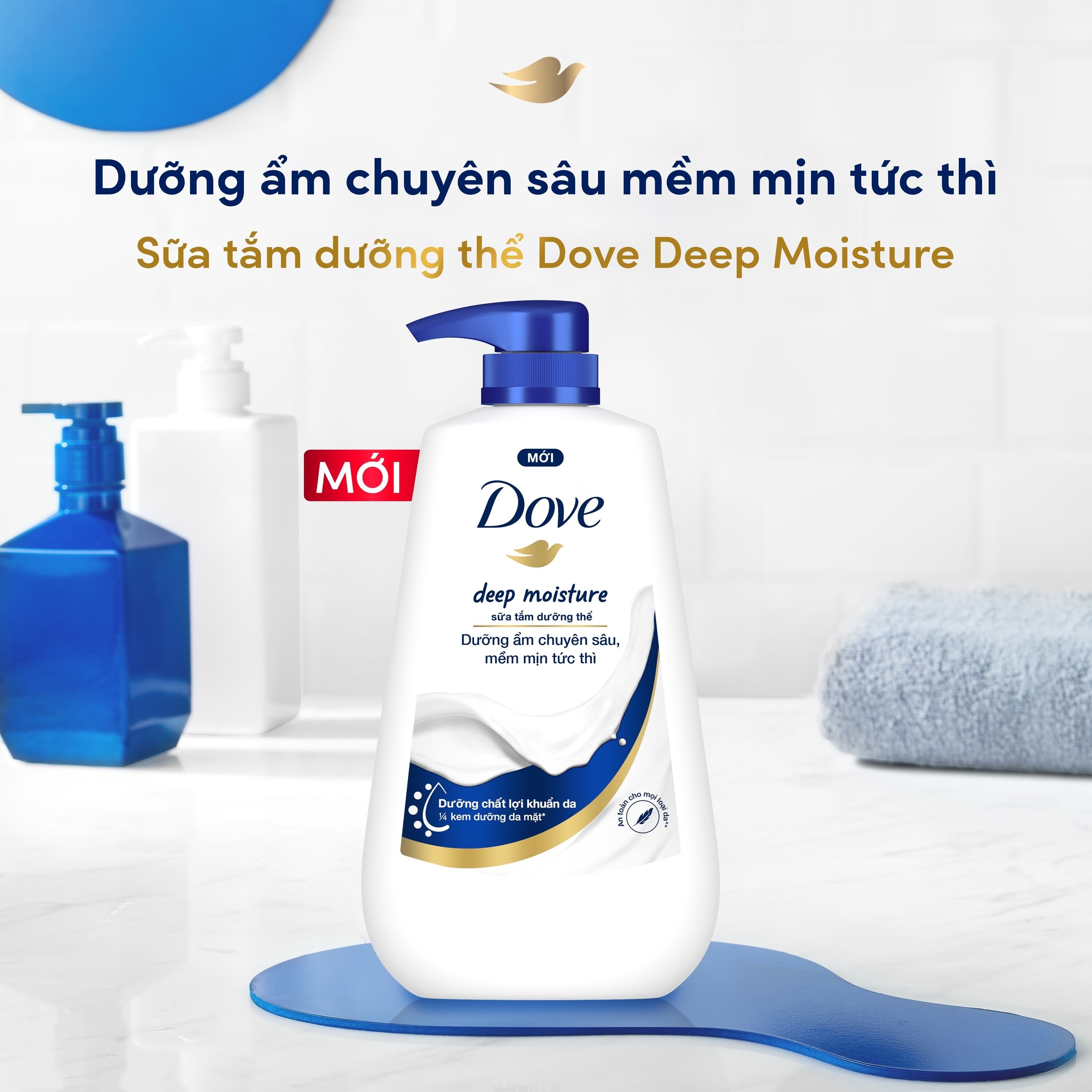 Sữa Tắm Dove Dưỡng Thể Chuyên Sâu Deep Moisture 900g