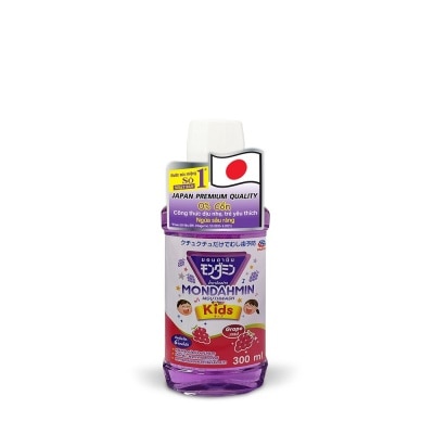 MONDAHMIN Nước Súc Miệng Mondahmin Cho Trẻ Em Vị Nho Mondahmin Kids Grape 300ml