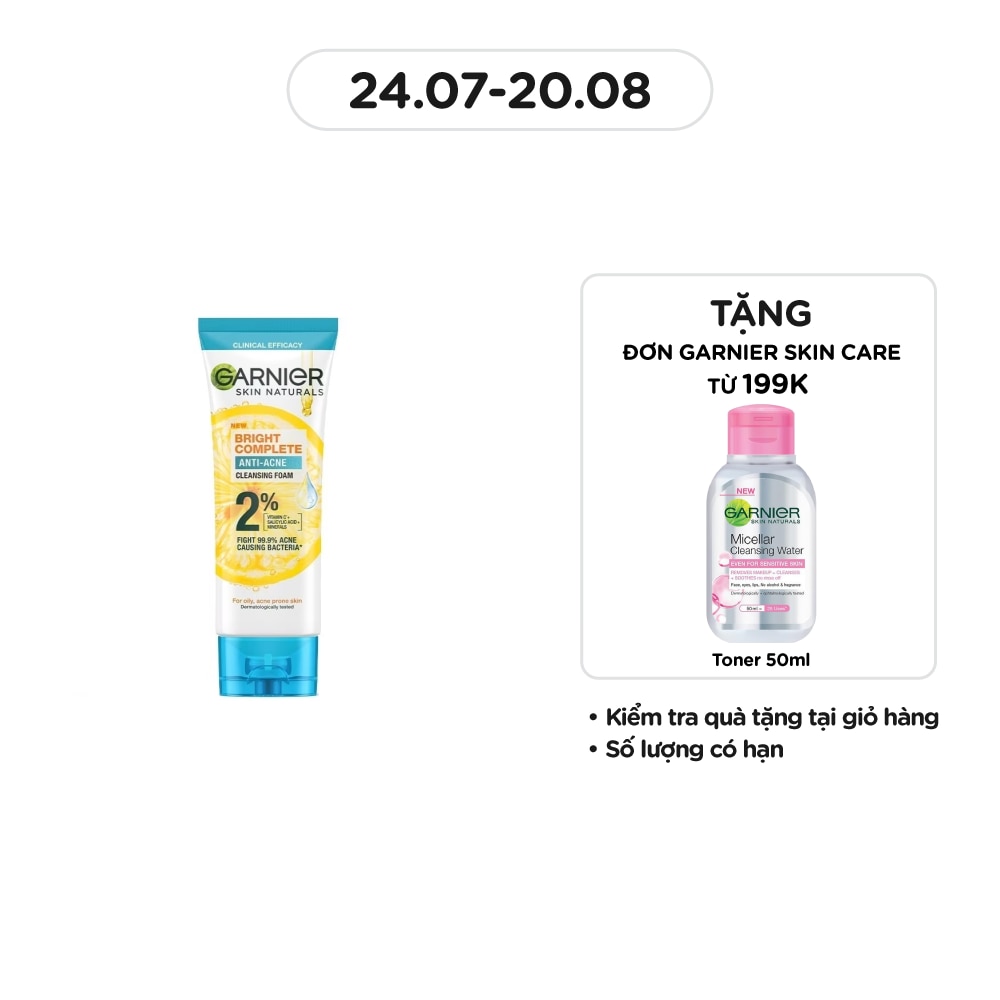 Skin Naturals Bright Complete Anti-acne Cleansing Foam 100ml