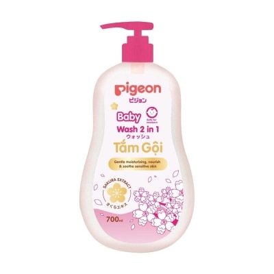 PIGEON Gel Tắm Gội Trẻ Em Pigeon 2in1 Hương Hoa Anh Đào 700ml