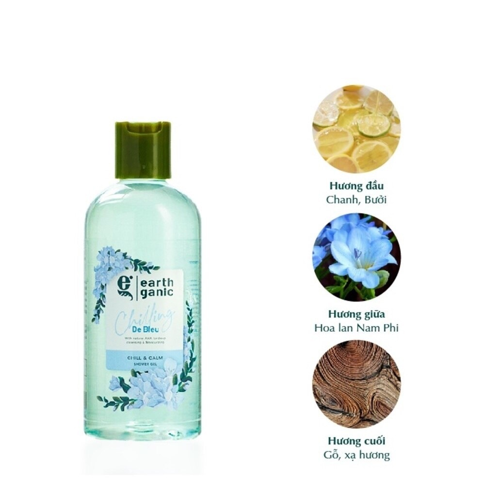 Gel Tắm Earthganic Chill & Calm Hương Hoa Lan Nam Phi 240ml