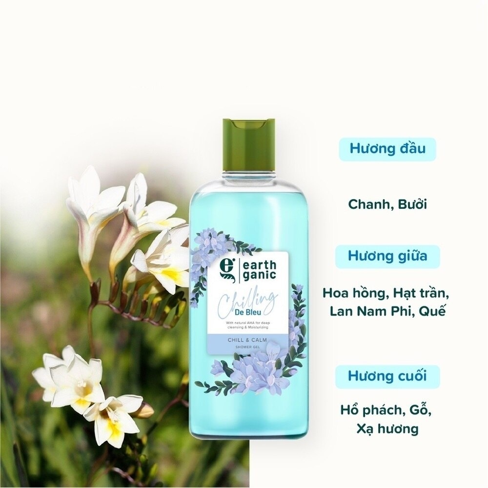 Gel Tắm Earthganic Chill & Calm Hương Hoa Lan Nam Phi 240ml